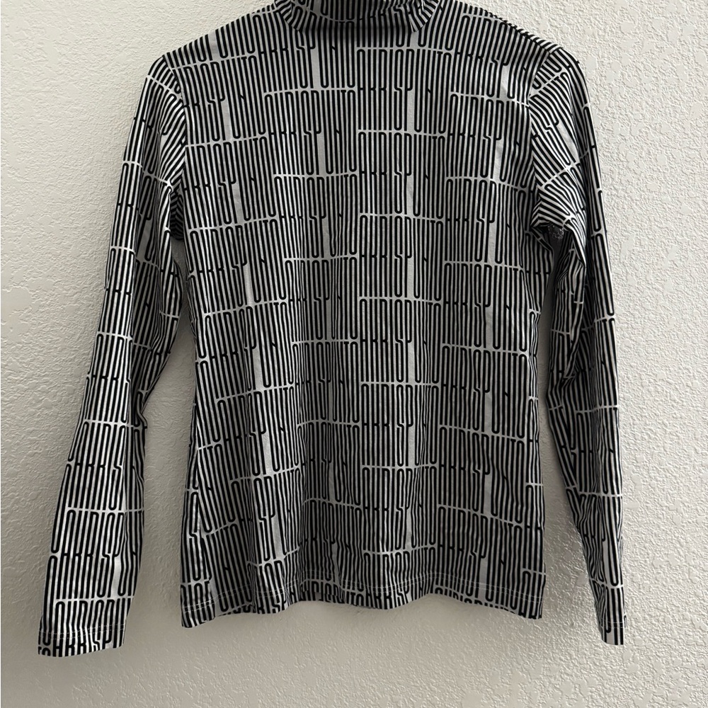 Akris punto long sleeve mock neck